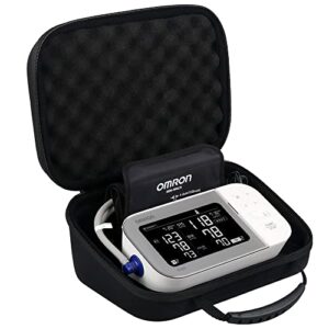 bovke hard carrying case for omron platinum bp5450 omron gold bp5350 omron 7 series bp7350 omron 10 series bp7450 wireless blood pressure monitor, extra room fits premium upper arm cuff, black