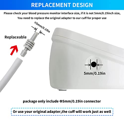 Compatible with Omron BP Extra Large Generic Replacement Cuff, 9"-19" Inches (22-48CM) Sized for Upper Big Arm HEDIGON