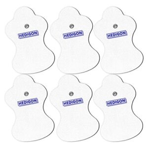 durable compatible with omron tens unit replacement pads 3pairs（6pcs）electrotherapy pads for pain relief reusable pads brand: hedigon