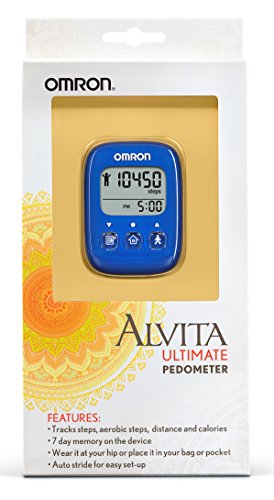 Omron HJ325 Alvita Ultimate Pedometer, Blue