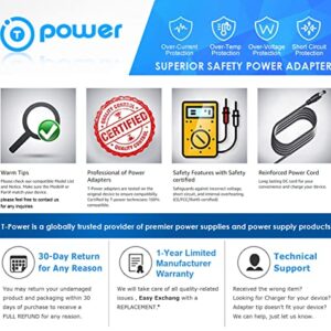 T POWER Charger Compatible for Omron 5 Silver BP5250 Gold BP5350,HEM-71571T-Z 7 10 Series BP742N BP760N BP761 BP785N BP786N Upper Arm Blood Pressure Monitor Ac Adapter Power Supply(no Need Batteries)