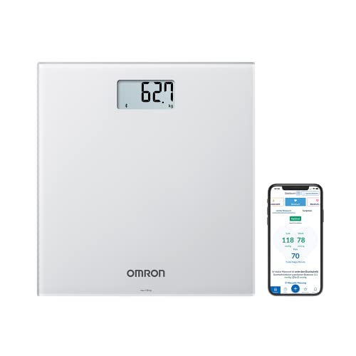 OMRON HN300T2 Intelli IT Smart Bathroom Scales for Body Weight – Digital Weighing Scales with Bluetooth Compatibility with App for Smart Phone