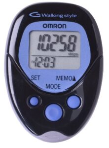 omron hj-113 pocket pedometer, walking style, black, 1 count (pack of 1)
