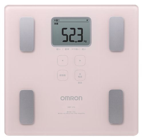 Omron body weight, composition meter scan pink HBF-214-PK