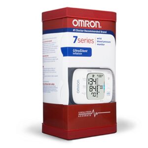 Omron 7 Series Wrist Blood Pressure Monitor; 100-Reading Memory with Heart Zone Guidance and UltraSilent Inflation by Omron