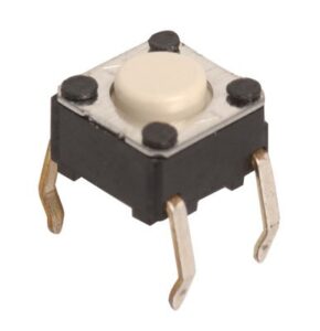 omron b3f-1000 tactile switch, normally open off momentary single pole single throw, flat plunger pc pin, 0.05 amp, 24v, 0.24″ l x 0.24″ w x 0.13″ d (pack of 15)