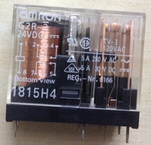 omron g2r-2 dc24 pcb relay, coil voltage 24vdc, dpdt 5a