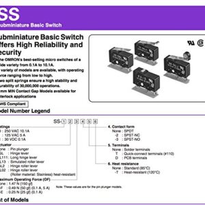 Switch Snap Action SS-5GL (Pack of 2) Basic/Snap Action Switches