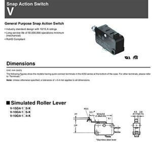 Omron V-10G4-1C24-K (2 pcs) Miniature Switch