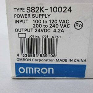 Omron S82K-10024 Power Supply S82K-10024