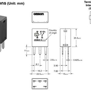 Omron GM 5 pin Black 12077866 Replacement for Relay 5810-0202, 7866 (Pack of 5)