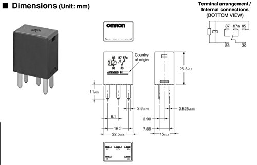 Omron GM 5 pin Black 12077866 Replacement for Relay 5810-0202, 7866 (Pack of 5)