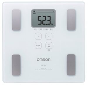 new! omron weight scale body composition meter body scan white hbf-214-w japan