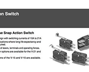 Omron V-15-2C26-K (Pack of 2) Basic/Snap Action Switches Miniature Basic Switch