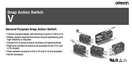 Omron V-15-2C26-K (Pack of 2) Basic/Snap Action Switches Miniature Basic Switch