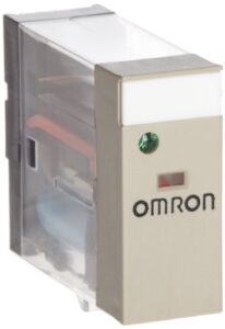 omron g2r-2-snd dc24(s) general purpose relay, led indicator and diode, plug-in terminals, double pole double throw contacts, 21.6 ma rated load current, 24 vdc rated load voltage