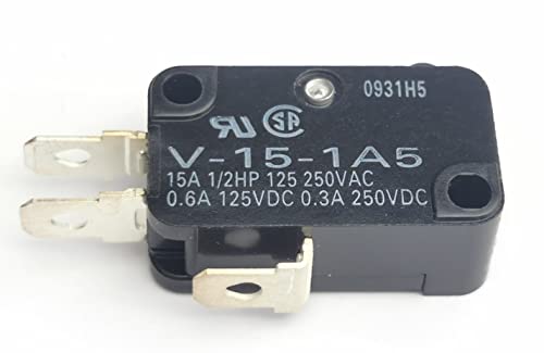 OMRON ELECTRONIC COMPONENTS V-15-1A5 MICRO SWITCH, PIN PLUNGER, SPDT 15A 250V