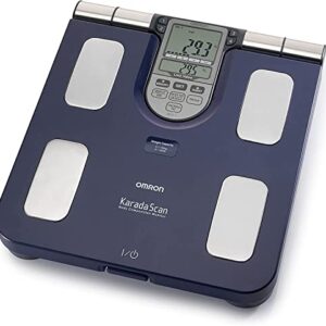 OMRON BF511 Clinically Validated Full Body Composition Monitor with 8 high-Precision sensors for Hand-to-Foot Measurement - Blue