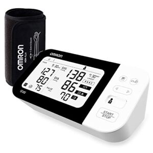 omron hem 7361t bluetooth digital blood pressure monitor with afib indicator and 360° accuracy intelliwrap cuff for most accurate measurements (white)