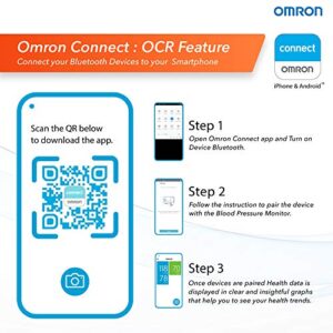 Omron Hem 7361T Bluetooth Digital Blood Pressure Monitor with Afib Indicator and 360° Accuracy Intelliwrap Cuff for Most Accurate Measurements (White)