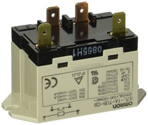 omron g7l-1a-tub-cb-ac100/120 general purpose relay, class b insulation, quickconnect terminal, upper bracket mounting, single pole single throw normally open contacts, 17 to 20.4 ma rated load current, 100 to 120 vac rated load voltage