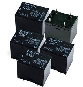 omron electronic components g5le-1-dc12 power relay, spdt, 12vdc, 10a, pc board (5 pieces)