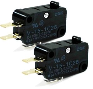omron micro limit switch v-15-1c25 15a 125/250vac #e66d (pack of 2)
