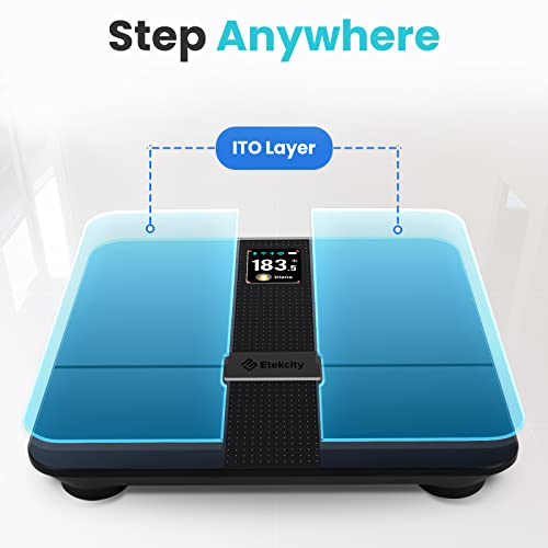 Etekcity Smart WiFi Scale for Body Weight and Fat, FSA HSA Eligible Digital Bathroom Weighing Machine for Body Composition, Bluetooth Weight Loss Management Guide App, 400lb