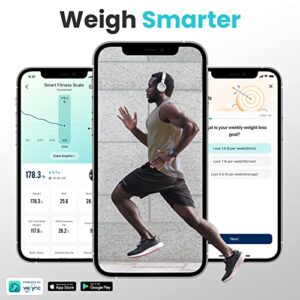 Etekcity Smart WiFi Scale for Body Weight and Fat, FSA HSA Eligible Digital Bathroom Weighing Machine for Body Composition, Bluetooth Weight Loss Management Guide App, 400lb