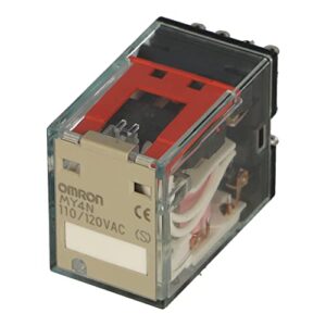 my4n 110/120ac (s) | 155268 | omron relay, plug-in, 5a, 110/120vac, 14 pin, 4pdt, mech & led indicators, label facility