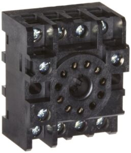 omron pf113a-e general purpose track mounted socket, 3 poles, 10 a maximum carry current, for use with mks3 series relays