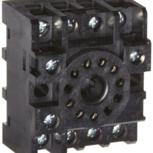 Omron PF113A-E General Purpose Track Mounted Socket, 3 Poles, 10 A Maximum Carry Current, For Use With MKS3 Series Relays