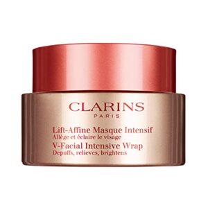 clarins v-facial intensive wrap face mask | award-winning facial contouring mask | visibly reduces puffiness and swelling caused by stress, heat and hormonal changes | promotes even skin tone | 2.5 oz
