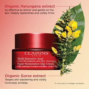 Clarins Super Restorative Day Cream | Anti-Aging Moisturizer For Mature Skin Weakened By Hormonal Changes | Replenishes, Illuminates & Densifies Skin | Lifts & Smoothes | Targets Age Spots & Wrinkles