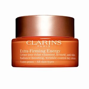 clarins extra-firming energy moisturizer | 2-in-1 anti-aging and radiance boosting day cream | skin is revitalized immediately after application* | visibly firms, tightens and smoothes | 1.7 ounces