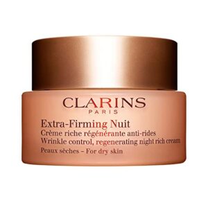 clarins extra-firming night cream | anti-aging moisturizer | in just 2 weeks, skin appears visibly regenerated, firmer and tighter* | evens skin tone | nourishes and soothes | dry skin type | 1.6 oz