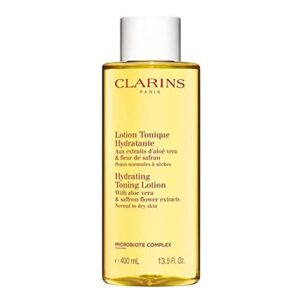 clarins hydrating toning lotion with aloe vera & saffron flower ext normal to dry skin 13.5 ounce,clear