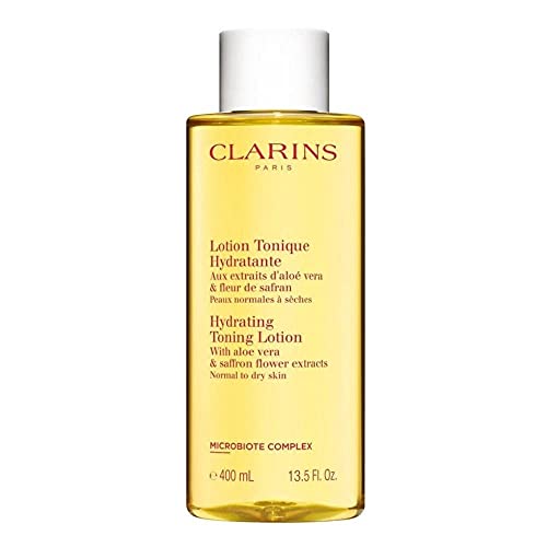 Clarins Hydrating Toning Lotion with Aloe Vera & Saffron Flower Ext Normal to Dry Skin 13.5 Ounce,Clear