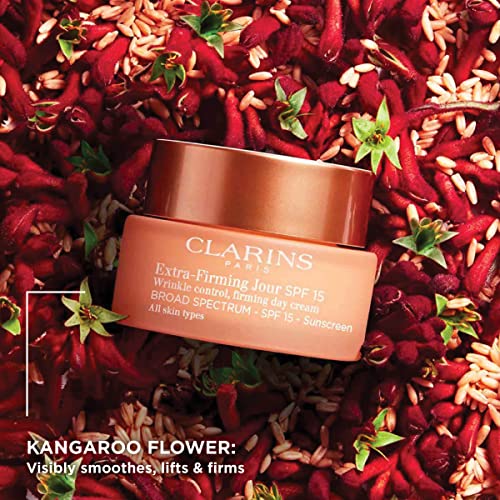 Clarins Extra-Firming Day Cream, Broad Spectrum SPF 15 Sunscreen | Anti-Aging Moisturizer | UVA/UVB Protection | In Just 2 Weeks, Skin Appears Visibly Regenerated, Firmer and Tighter* |Boosts Radiance