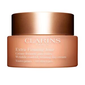 clarins extra-firming day cream | anti-aging moisturizer | skin looks more radiant, visibly firmer and plumper after 28 days* | smoothes appearance of lines and wrinkles | evens skin tone | 1.7 ounces