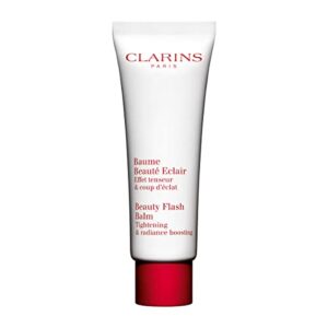 clarins beauty flash balm | 3-in-1 hydrating 10-minute face mask, make-up primer, or quick pick me up radiance booster | moisturizes, brightens and visibly tightens | non-oily and non-comedogenic