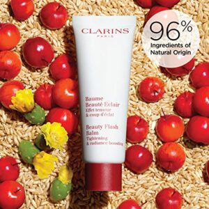 Clarins Beauty Flash Balm | 3-In-1 Hydrating 10-Minute Face Mask, Make-Up Primer, or Quick Pick Me Up Radiance Booster | Moisturizes, Brightens and Visibly Tightens | Non-Oily and Non-Comedogenic