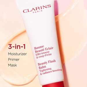 Clarins Beauty Flash Balm | 3-In-1 Hydrating 10-Minute Face Mask, Make-Up Primer, or Quick Pick Me Up Radiance Booster | Moisturizes, Brightens and Visibly Tightens | Non-Oily and Non-Comedogenic