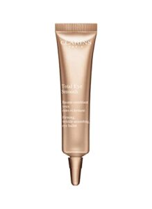 clarins total eye smooth | 2-in-1 anti-aging eye cream and 10-minute eye mask | minimizes appearance of wrinkles, dark circles and puffiness | visibly firms and smoothes | all skin types | 0.5 ounces