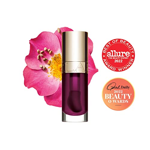 Clarins Lip Comfort Oil | Soothes, Comforts, Hydrates and Protects Lips | Sheer, High Shine Finish | Visibly Plumps | 93% Natural Ingredients | Organic Sweetbriar Rose Oil, Rich in Omega-6 and Omega-3