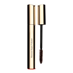 clarins supra volume mascara | award-winning | volumizing and lengthening | double volume effect | visibly thickens and smoothes lashes | clump-free and smudge-proof | long-wearing | 0.2 ounces