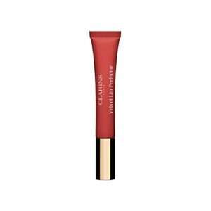 clarins velvet lip perfector | velvety-matte finish liquid lipstick | shea butter leaves lips feeling hydrated| highly pigmented | contains natural plant extracts with skincare benefits | 0.3 oz
