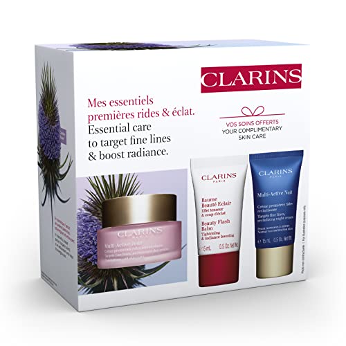 Clarins Multi-Active Starter Set | 3-Piece Skincare Gift Set | Limited Edition | $92 Value