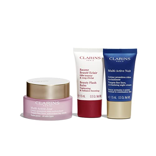 Clarins Multi-Active Starter Set | 3-Piece Skincare Gift Set | Limited Edition | $92 Value