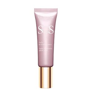 clarins sos primer | color-correcting make-up primer | blurs imperfections, boosts radiance and preps skin | lightweight, long-lasting, oil-free | contains plant extracts with skincare benefits
